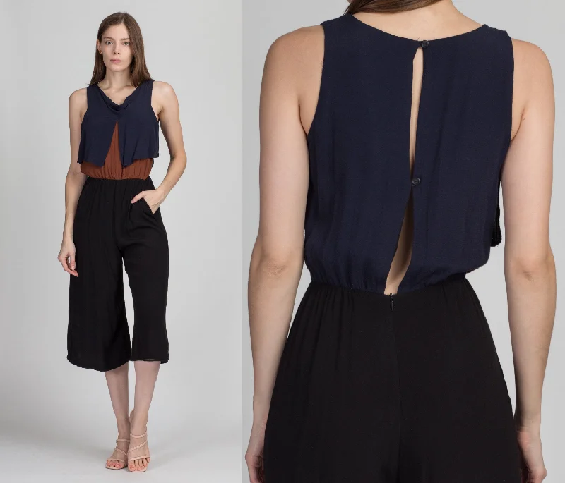 Vintage Color Block Jumpsuit - XS to Small