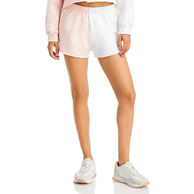 Vintage Havana Womens Frayed Hem Colorblock Casual Shorts